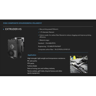 Large 3D Printer Flashforge Creator 4 IDEX High Temperature Enclosure - Extruder F